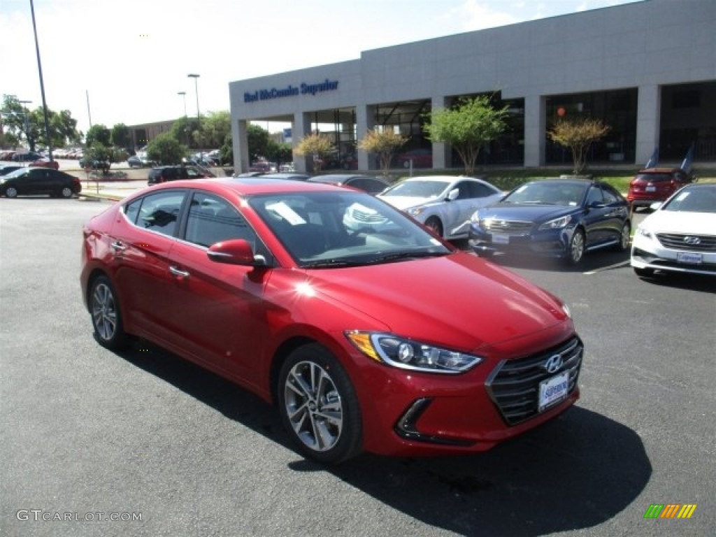 2017 Elantra Limited - Red / Black photo #1