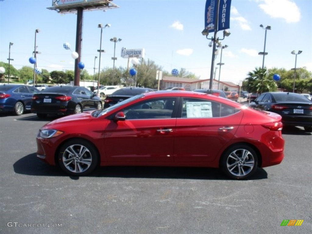 2017 Elantra Limited - Red / Black photo #4