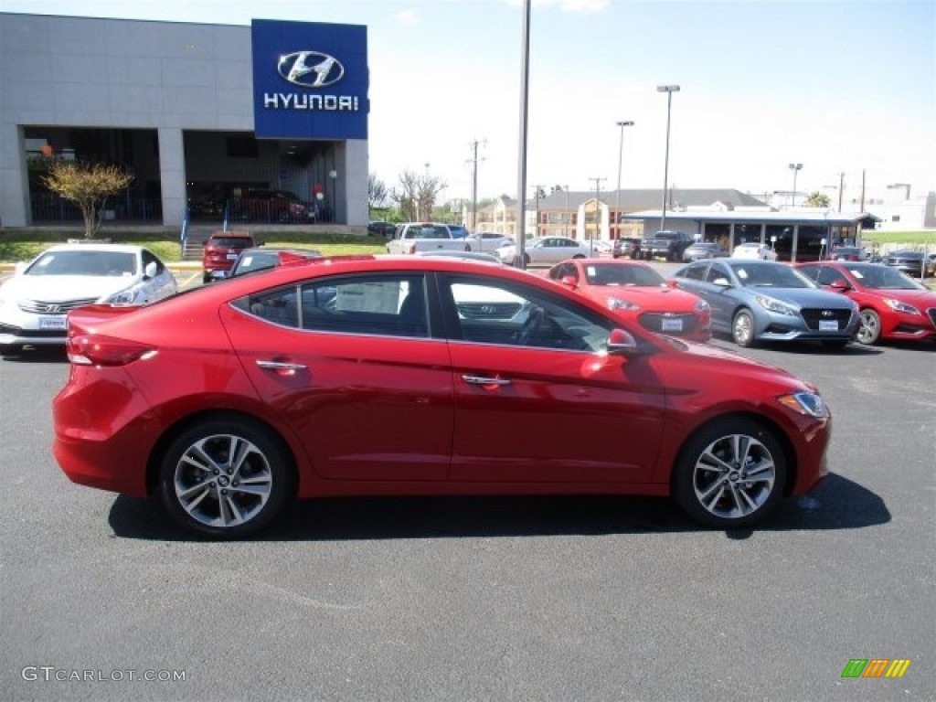 2017 Elantra Limited - Red / Black photo #8