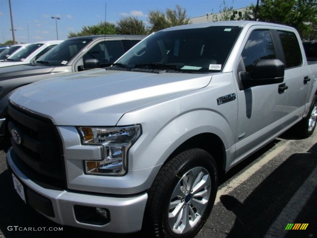 2016 F150 XL SuperCrew - Ingot Silver / Black photo #2