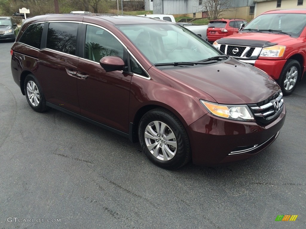 2015 Odyssey EX-L - Dark Cherry Pearl / Beige photo #1