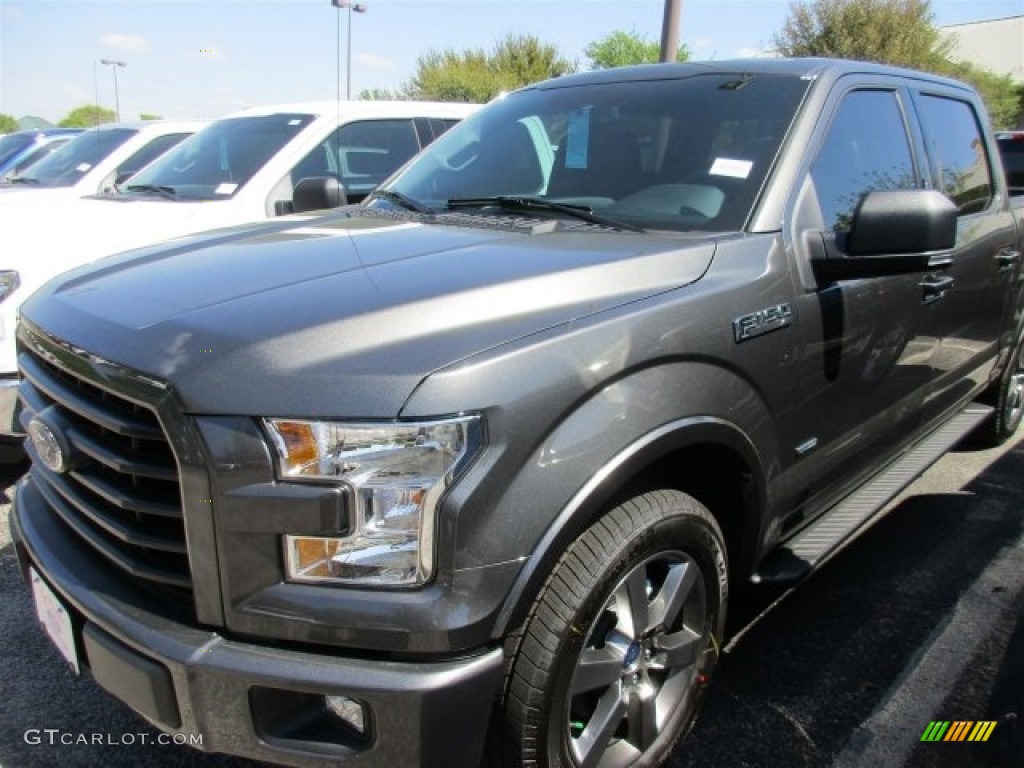 2016 F150 XLT SuperCrew - Magnetic / Black photo #2