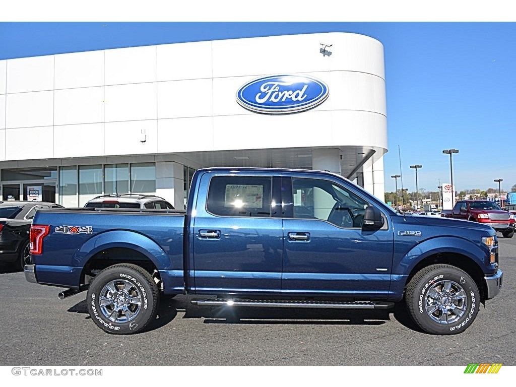 2016 F150 XLT SuperCrew 4x4 - Blue Jeans / Medium Earth Gray photo #2