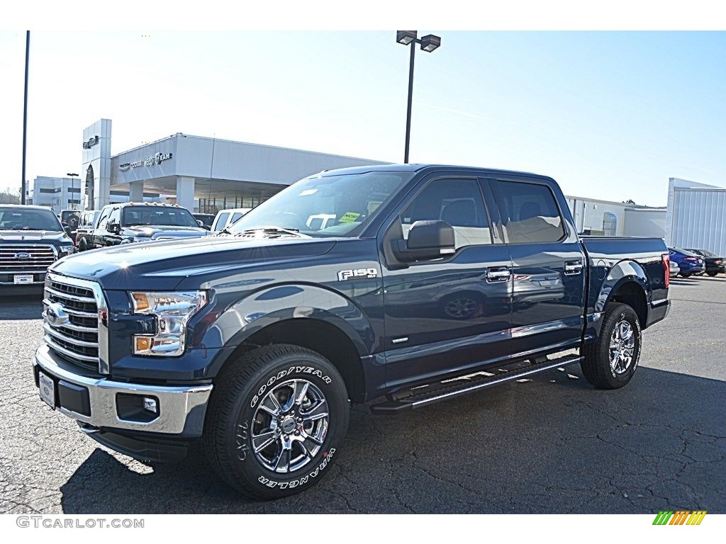 2016 F150 XLT SuperCrew 4x4 - Blue Jeans / Medium Earth Gray photo #3