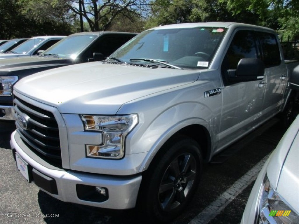 2016 F150 XLT SuperCrew - Ingot Silver / Black photo #2