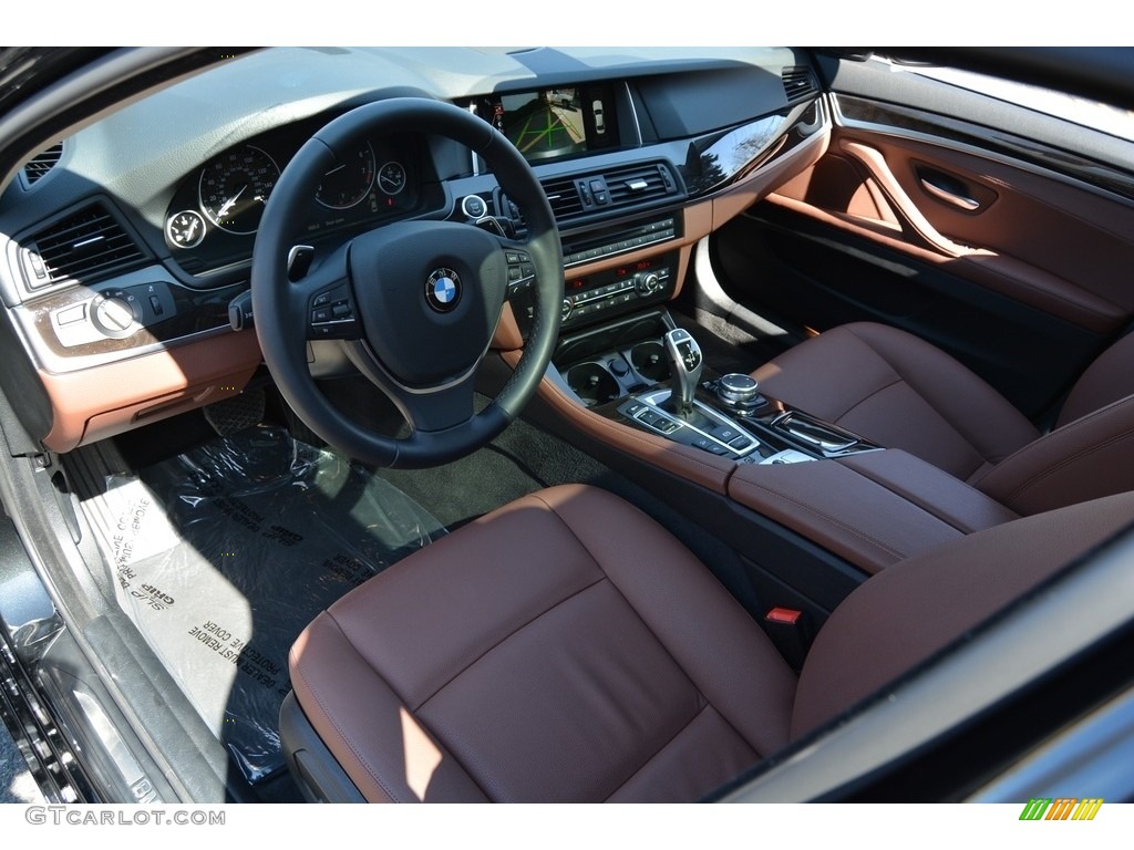 2016 5 Series 535i xDrive Sedan - Black Sapphire Metallic / BMW Individual Amaro Brown photo #10