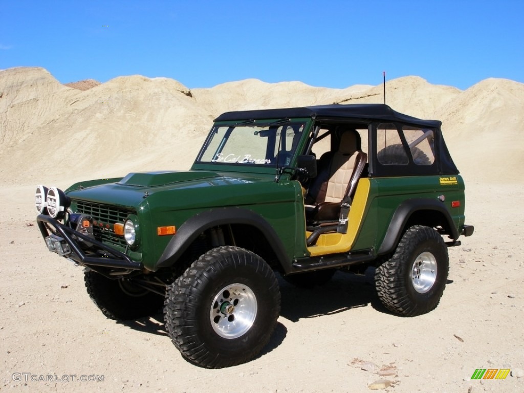 Land Rover Green Ford Bronco