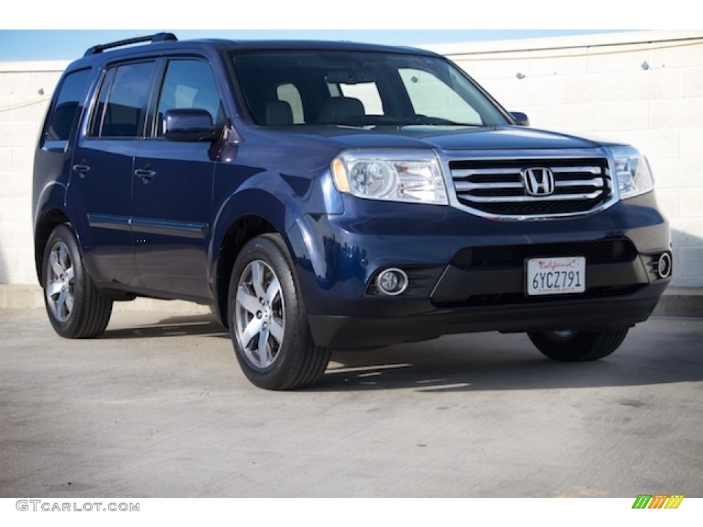 2013 Pilot Touring 4WD - Obsidian Blue Pearl / Gray photo #1