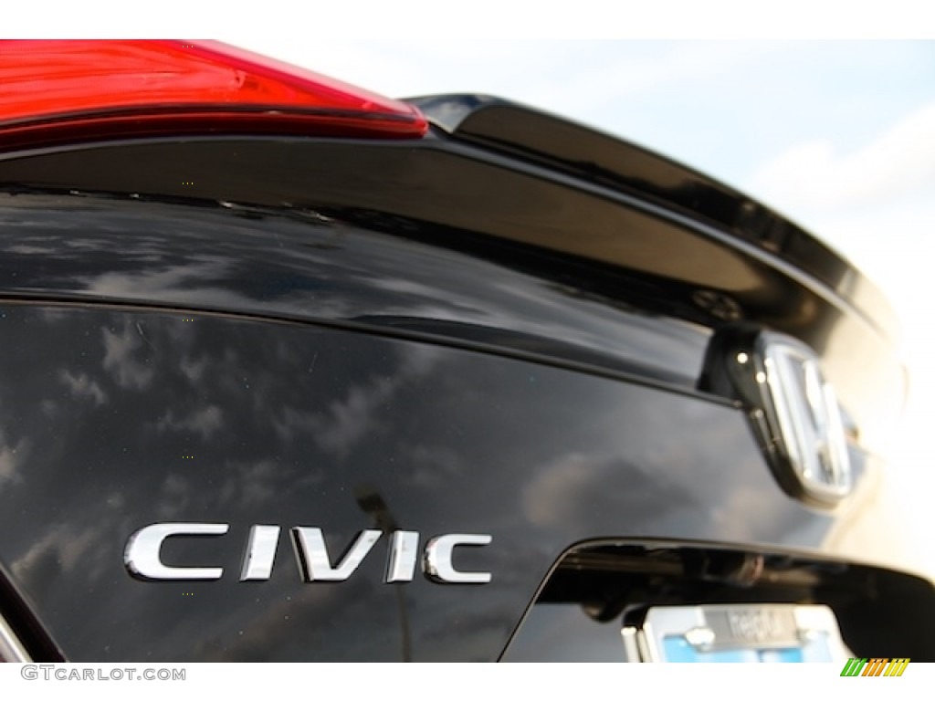 2016 Civic Touring Sedan - Crystal Black Pearl / Black photo #3
