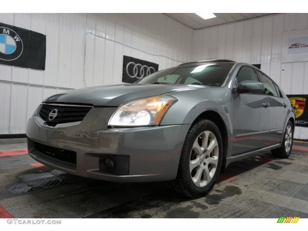 2008 Maxima 3.5 SL - Dark Slate Metallic / Charcoal Black photo #3