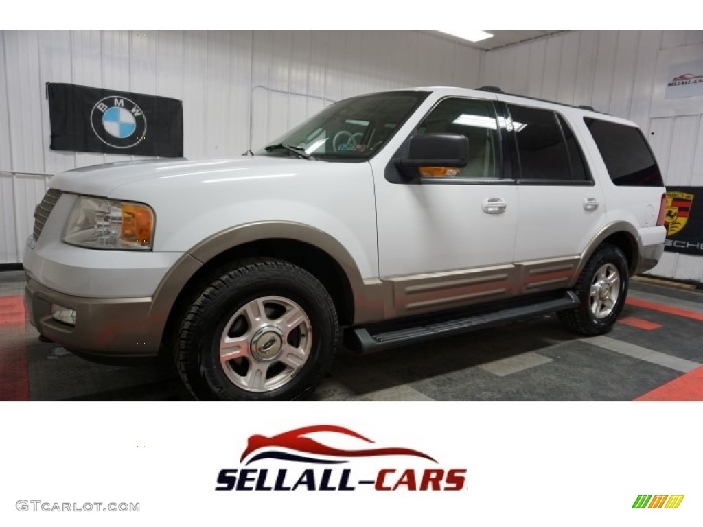 2003 Expedition Eddie Bauer 4x4 - Oxford White / Medium Parchment photo #1