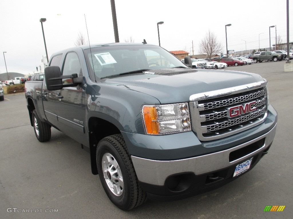 2014 Sierra 2500HD SLE Crew Cab 4x4 - Heritage Blue Metallic / Ebony photo #1