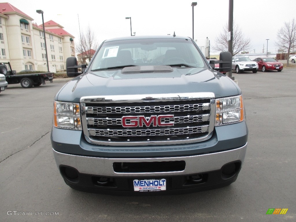 2014 Sierra 2500HD SLE Crew Cab 4x4 - Heritage Blue Metallic / Ebony photo #8