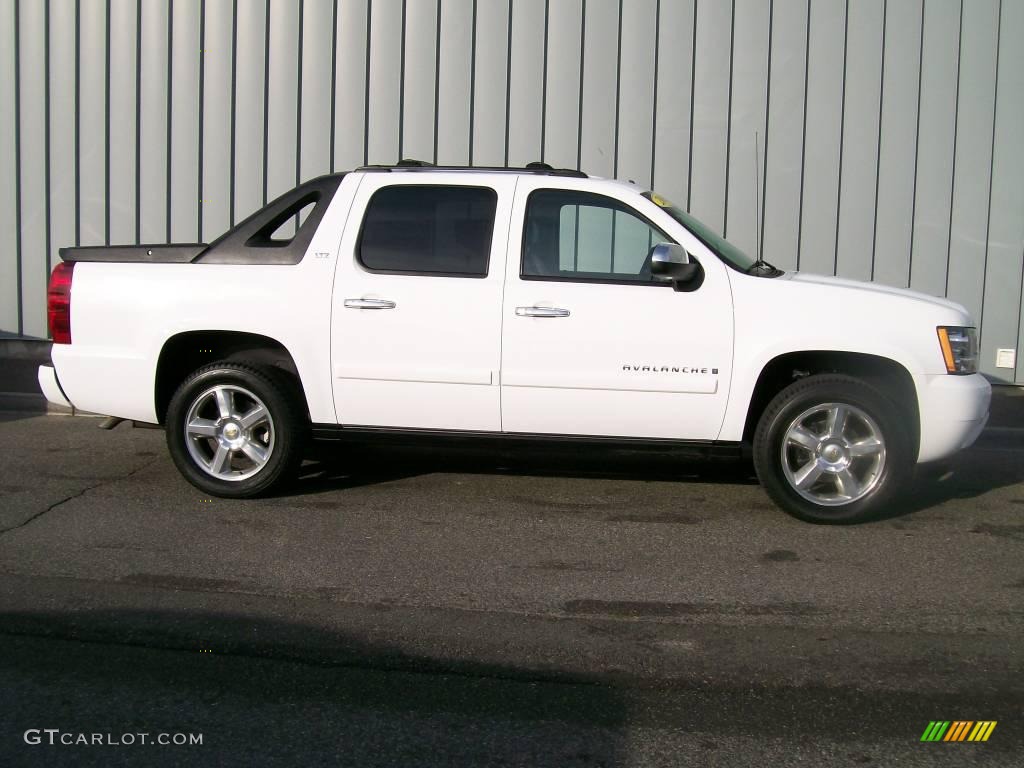 2008 Avalanche LTZ 4x4 - Summit White / Ebony photo #2