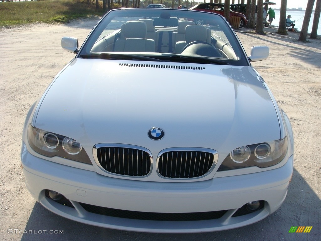 2006 3 Series 330i Convertible - Alpine White / Natural Brown photo #2