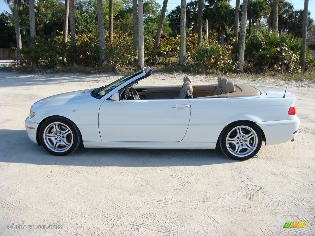 2006 3 Series 330i Convertible - Alpine White / Natural Brown photo #4