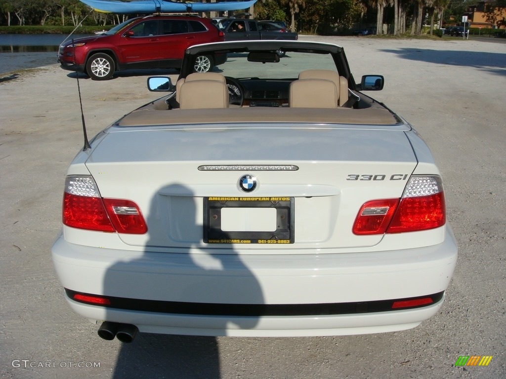 2006 3 Series 330i Convertible - Alpine White / Natural Brown photo #6