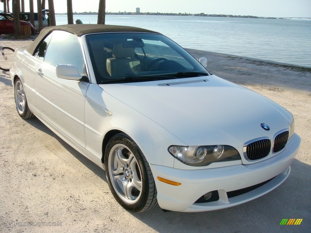 2006 3 Series 330i Convertible - Alpine White / Natural Brown photo #24