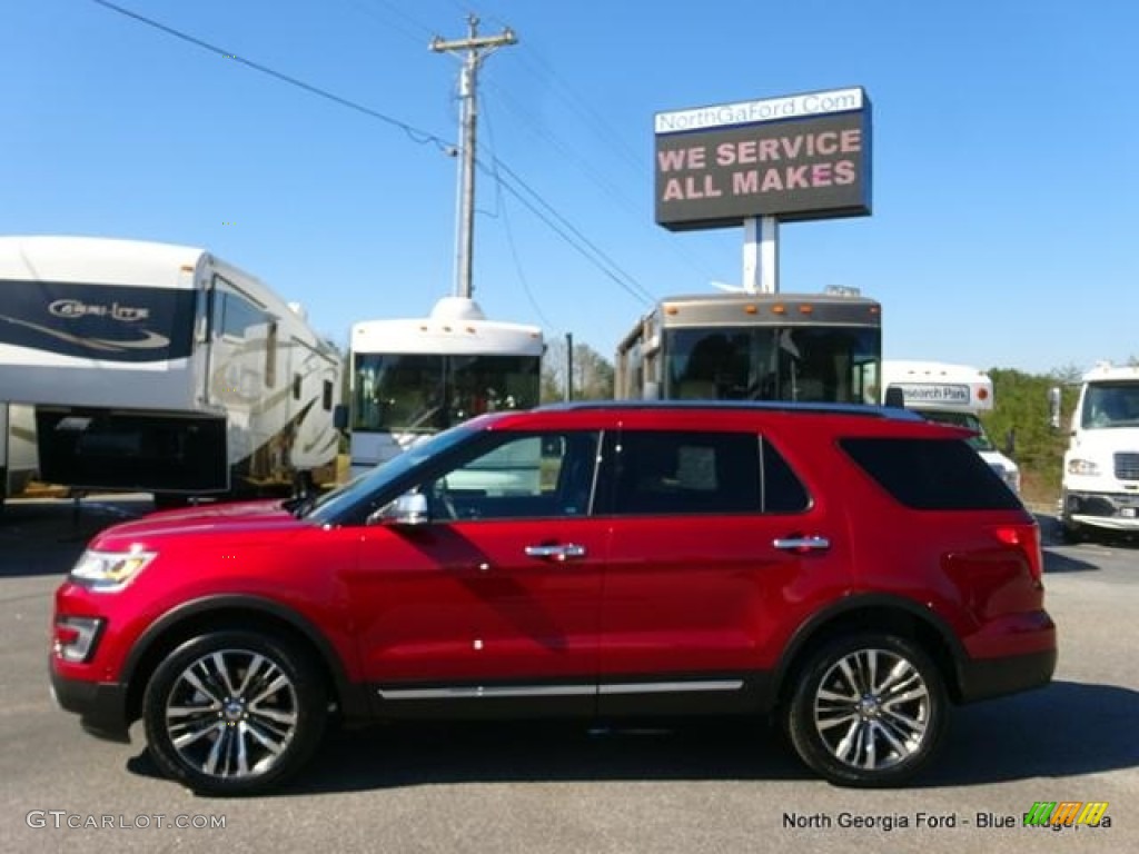 2016 Explorer Platinum 4WD - Ruby Red Metallic Tri-Coat / Platinum Medium Soft Ceramic Nirvana Leather photo #2