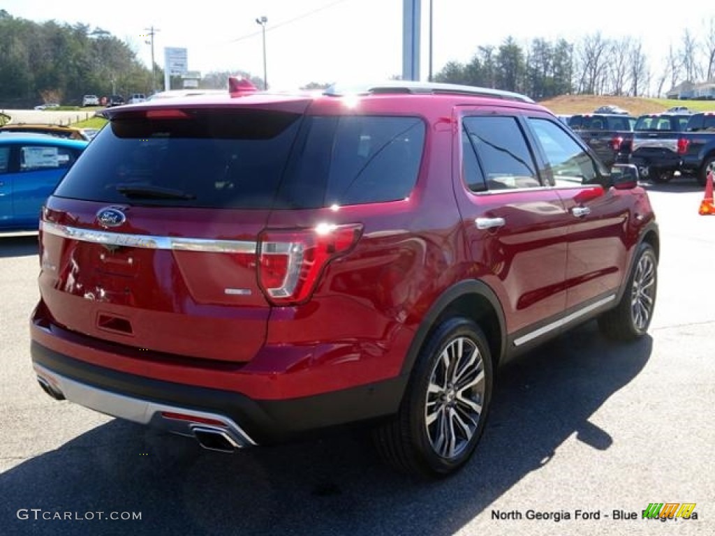 2016 Explorer Platinum 4WD - Ruby Red Metallic Tri-Coat / Platinum Medium Soft Ceramic Nirvana Leather photo #5