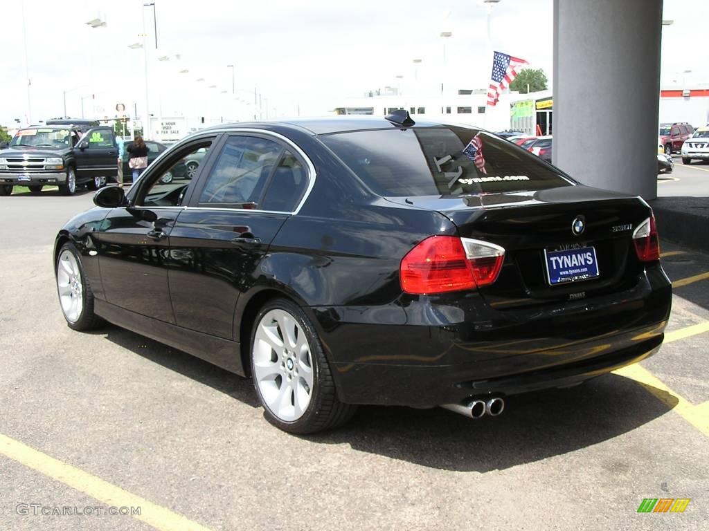 2006 3 Series 330i Sedan - Jet Black / Beige photo #4