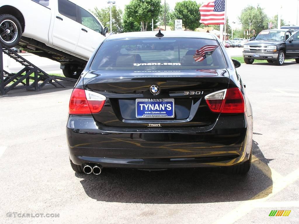 2006 3 Series 330i Sedan - Jet Black / Beige photo #5