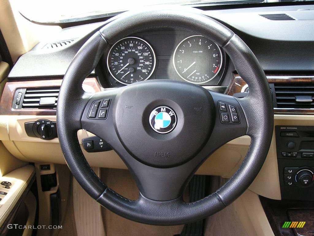 2006 3 Series 330i Sedan - Jet Black / Beige photo #10