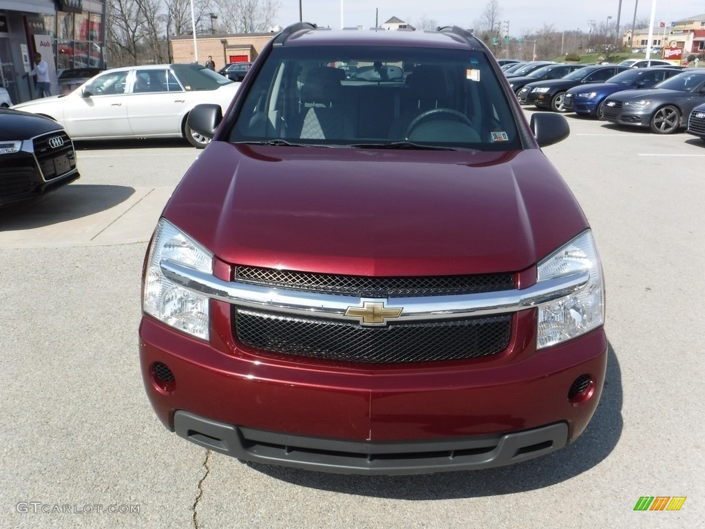 2009 Equinox LS AWD - Deep Ruby Red Metallic / Light Gray photo #5