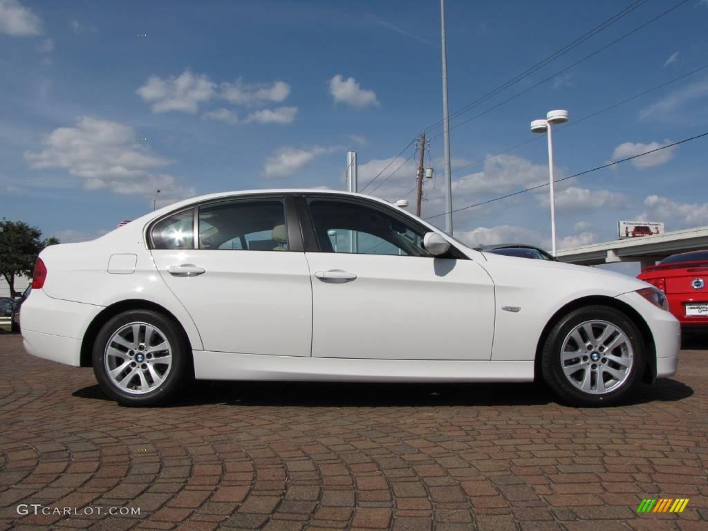 2006 3 Series 325i Sedan - Alpine White / Beige photo #6
