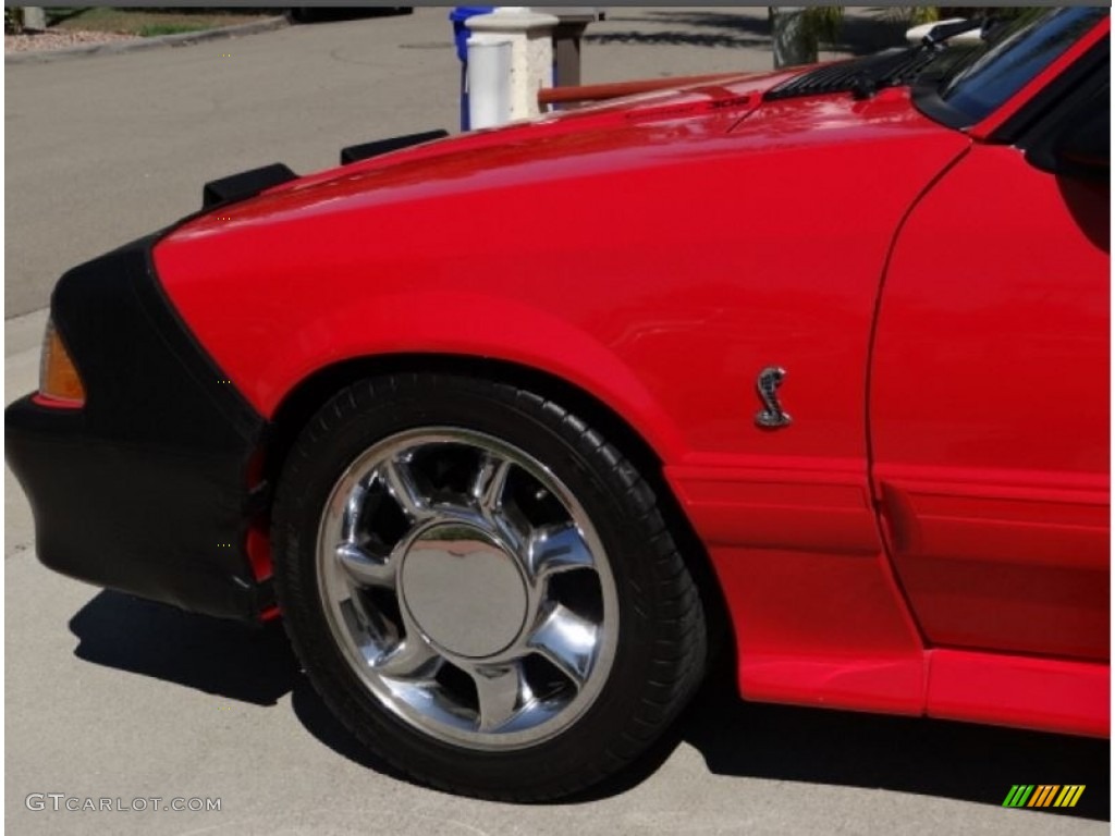 1993 Mustang SVT Cobra Fastback - Bright Red / Grey photo #2