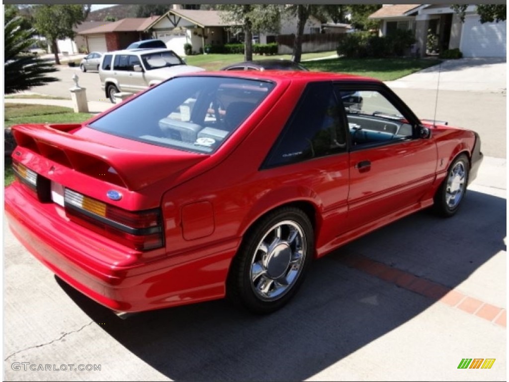 1993 Mustang SVT Cobra Fastback - Bright Red / Grey photo #6