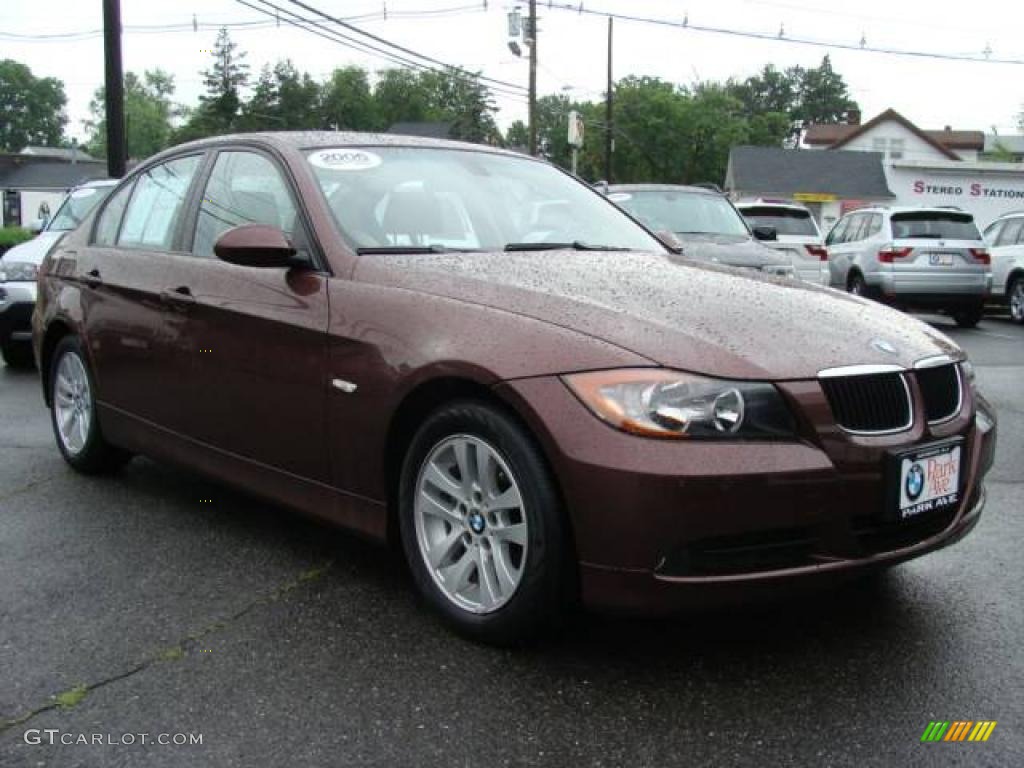 2006 3 Series 325i Sedan - Barrique Red Metallic / Beige photo #2