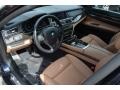 Saddle/Black Prime Interior Photo for 2015 BMW 7 Series #111779402