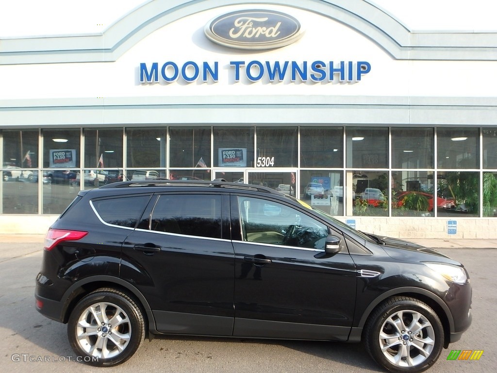 2013 Escape SEL 2.0L EcoBoost 4WD - Tuxedo Black Metallic / Medium Light Stone photo #1