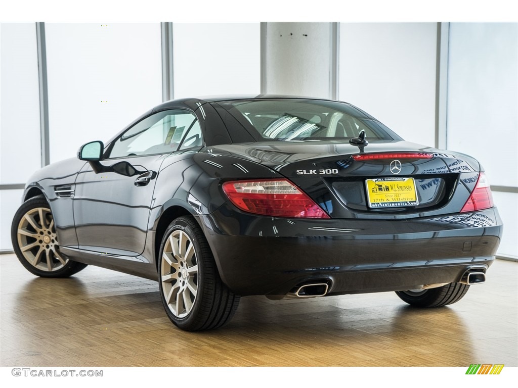 2016 SLK 300 Roadster - Black / Black photo #3