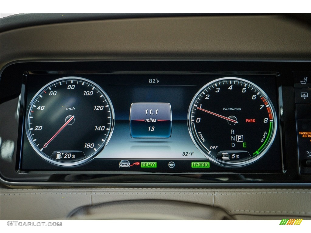 2016 Mercedes-Benz S 550e Plug-In Hybrid Sedan Gauges Photo #111785054