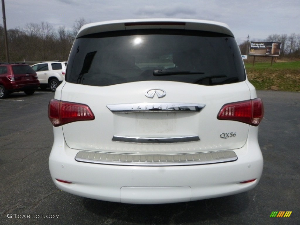 2012 QX 56 4WD - Moonlight White / Wheat photo #6