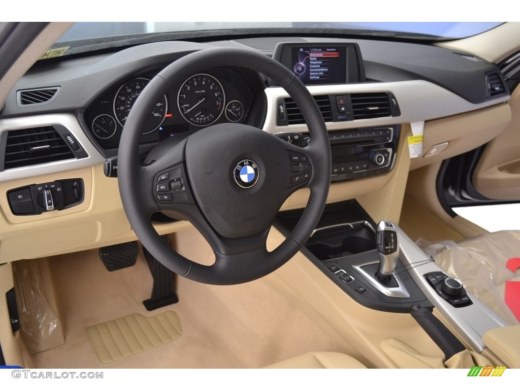 2016 3 Series 320i Sedan - Jet Black / Venetian Beige photo #7