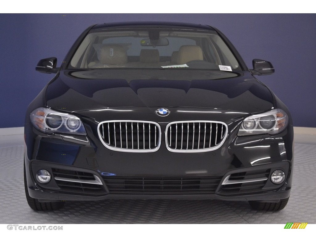 2016 5 Series 528i Sedan - Jet Black / Venetian Beige/Black photo #2