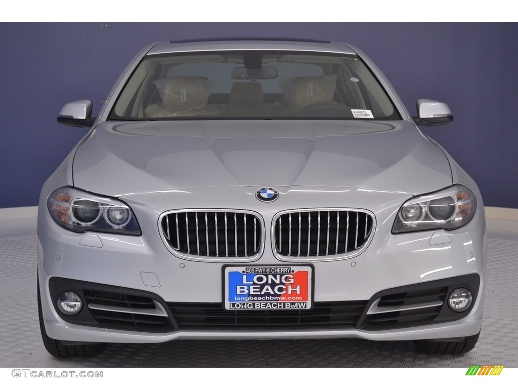 2016 5 Series 528i Sedan - Glacier Silver Metallic / Venetian Beige/Black photo #2
