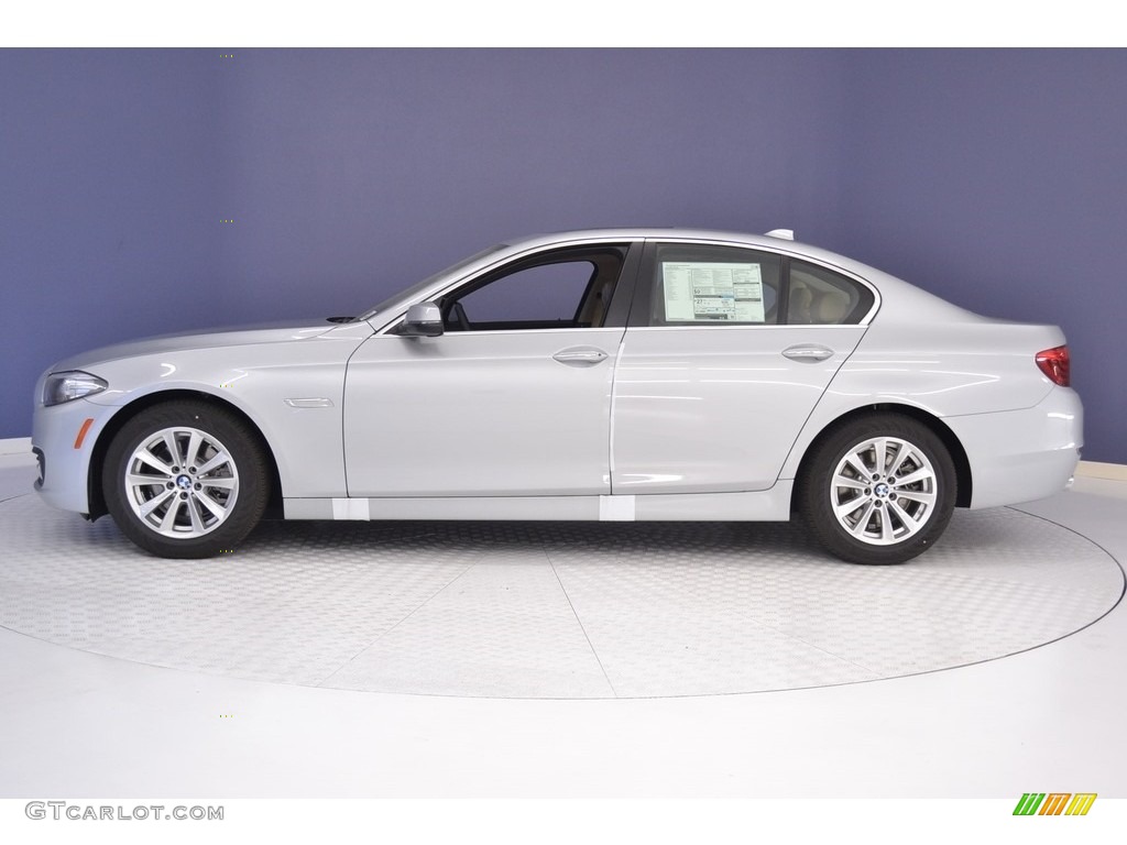 2016 5 Series 528i Sedan - Glacier Silver Metallic / Venetian Beige/Black photo #3