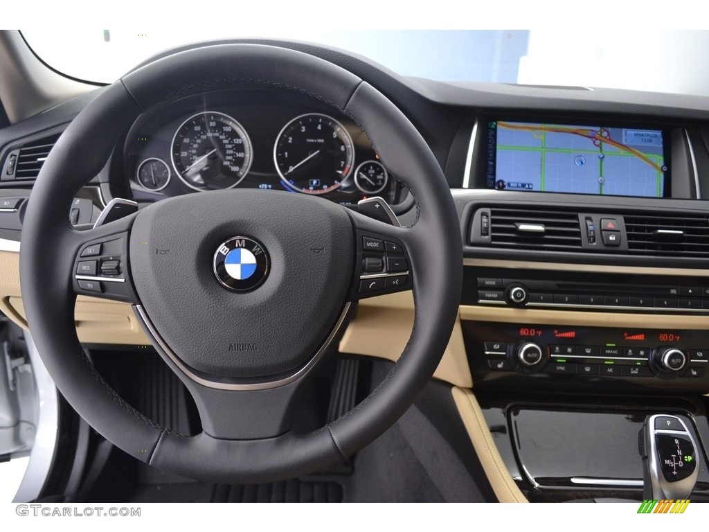 2016 5 Series 528i Sedan - Glacier Silver Metallic / Venetian Beige/Black photo #15