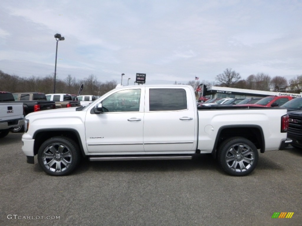 2016 Sierra 1500 Denali Crew Cab 4WD - White Frost Tricoat / Jet Black photo #3