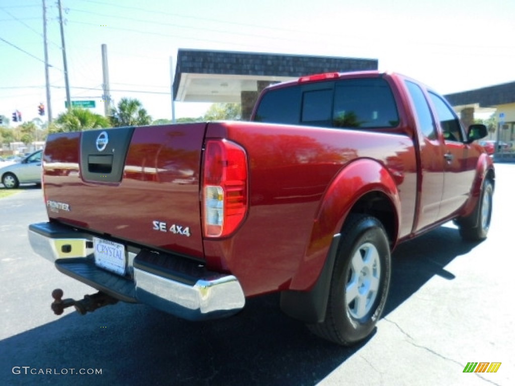 2006 Frontier SE King Cab 4x4 - Red Brawn / Desert photo #8
