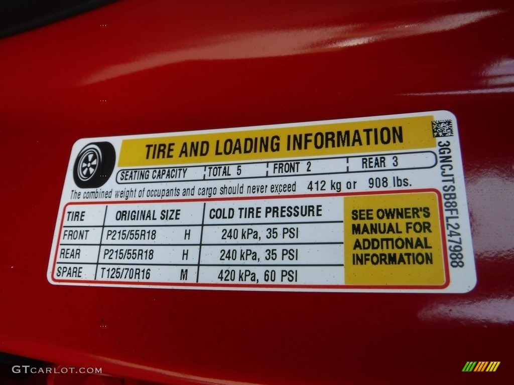 2015 Trax LTZ AWD - Blaze Red / Jet Black/Light Titanium photo #38