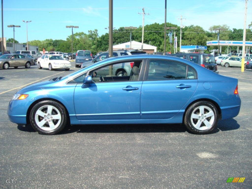 2006 Civic EX Sedan - Atomic Blue Metallic / Gray photo #1