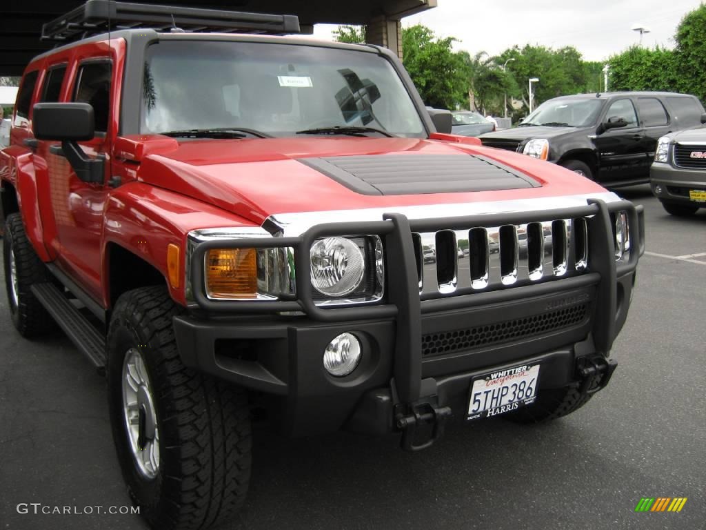 2006 H3  - Victory Red / Ebony Black photo #1