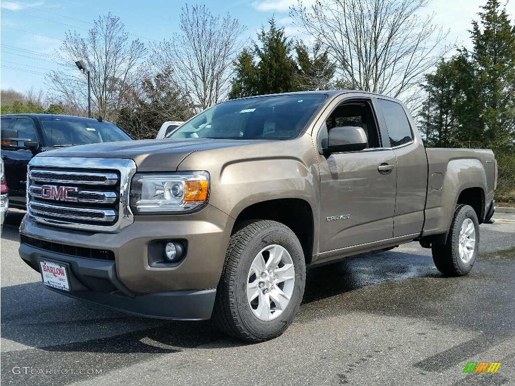 2016 Canyon SLE Extended Cab 4x4 - Bronze Alloy Metallic / Cocoa/Dune photo #1