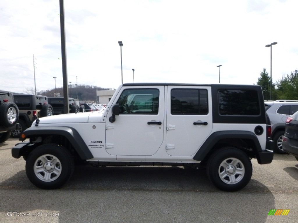 2016 Wrangler Unlimited Sport 4x4 - Bright White / Black photo #3