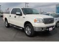 2007 White Sand Tri-Coat Ford F150 Lariat SuperCrew 4x4  photo #2